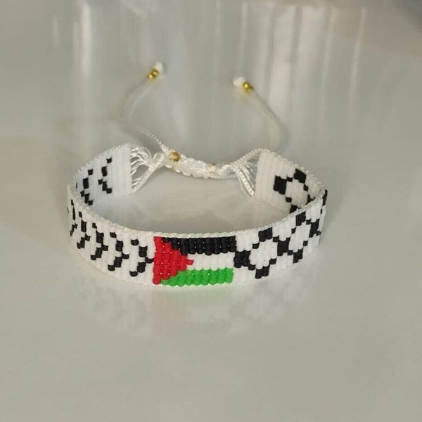 Palestine flag bracelet. Adjustable unisex bracelet