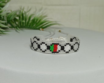 Free Palestine. Miyuki beaded handwoven bracelet.