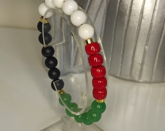 Yellow Black Red White Green Bracelet Meaning Natural Chakra Mixed