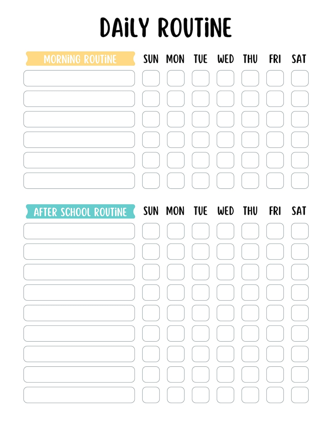 DIY Back to School Routine - Etsy