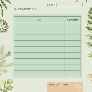 Weekly Planner Printable, Daily to Do List, Simple Design, Minimal ...