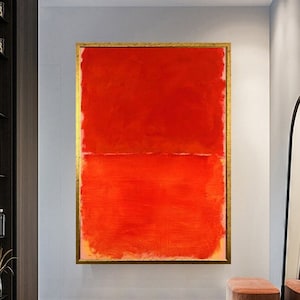 Mark Rothko Red & Black Reproduction Modern Painting Abstract Framed Canvas Wall Art Poster Print Home/Office Room Decor Gift,