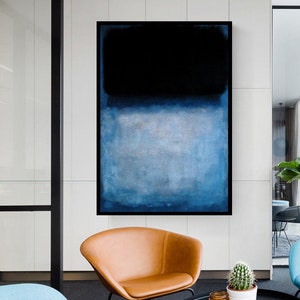 Mark Rothko Blue and Black Canvas Poster Art, Rothko Reproduction, Abstract Canvas Wall Art, Modern Art, Trend Now Wall Art