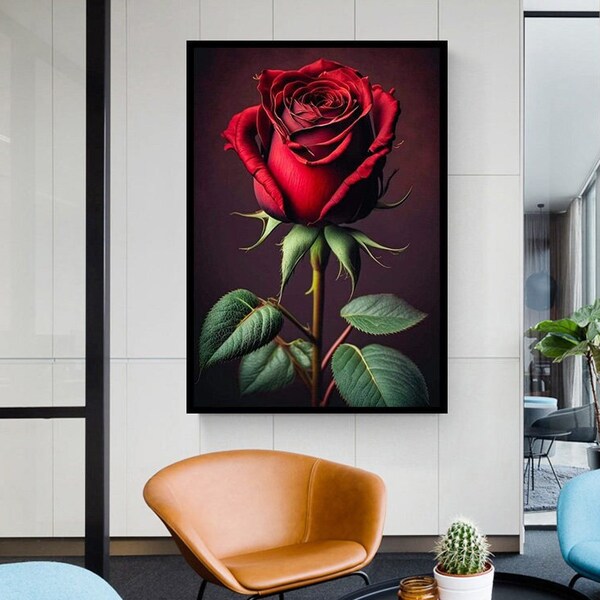 Red Rose Wall - Etsy