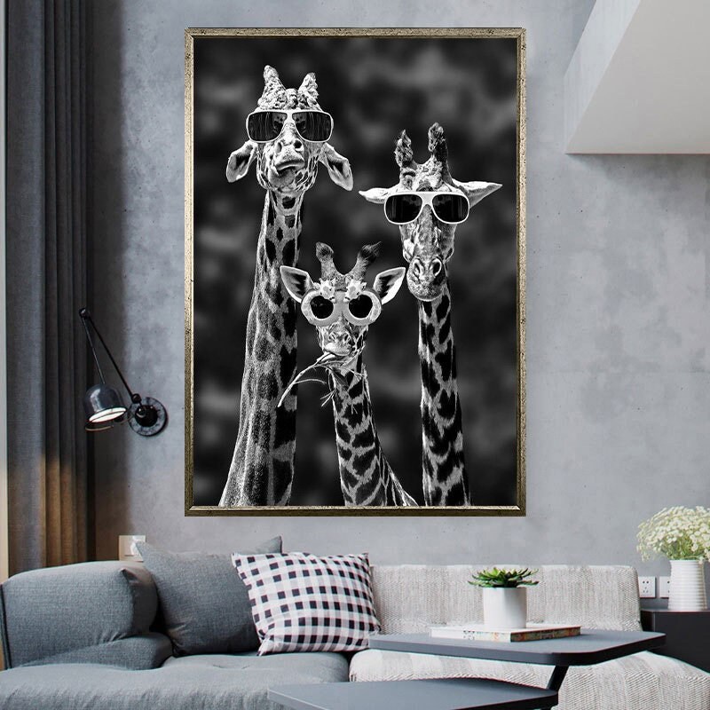 Giraffe Wallpaper Black And White