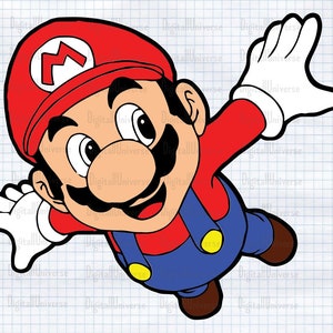 Super mario SVG soars, Digital files, Sublimation Designs, Files for Cricut, Cute Super Mario Clipart, Super Mario PNG, Cut Files For Cricut