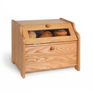 Bread Box, Wooden bread box, Oak Bread Box, Walnut Farmhouse Bread Box, Easy to assemble, Food Storage, Bread Storage, birthday gift