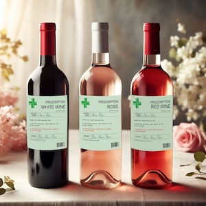 Personalised Prescription Wine Label, Personalized Wine Label, Custom Wine Label, Birthday Gift, Digital Only