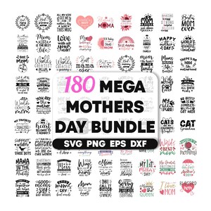 Mother's Day SVG Bundle, Mega SVG Bundle, Quotes svg Bundle, svg Files for Cricut, Mother's Day png, Silhouette Cut Files, Svg for Shirts
