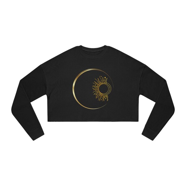 Celestial Women's Cropped Heavy Sweatshirt Made in USA, Gymwear, Yogawear,, Loungewear, Streetwear / Celestial Collective