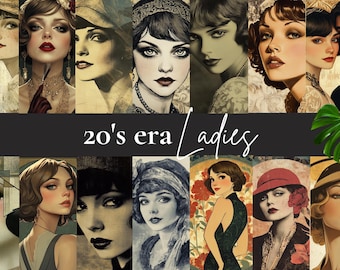 1920s Flapper Girl Ephemera: Art Deco Junk Journal (Digital Download)