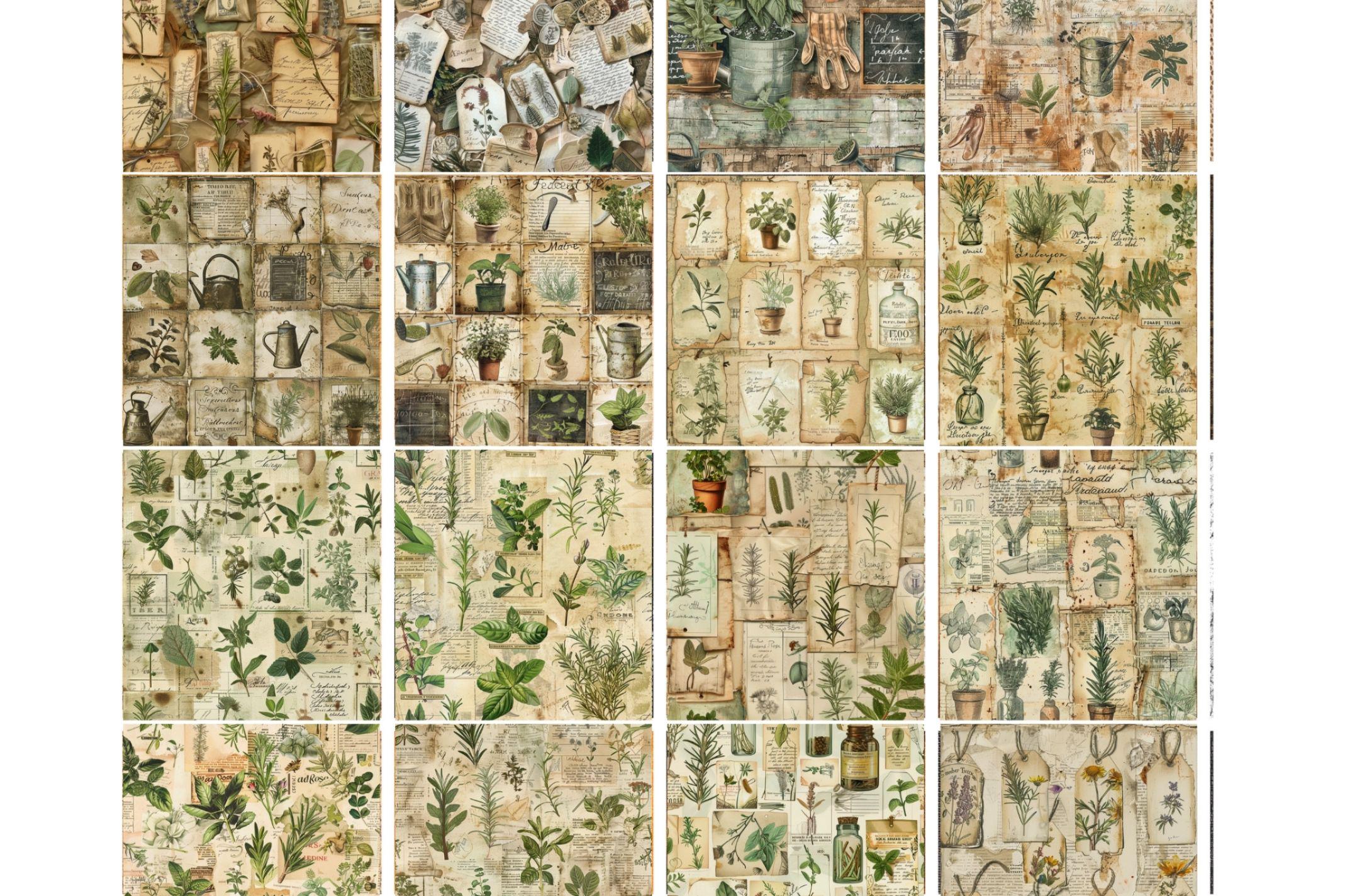 Vintage Botanical Ephemera Pack | Herbarium Junk Journal Kit ...