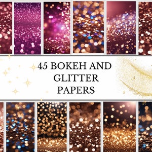 Glitter Bokeh Digital Paper: Glam Sequin Backgrounds (Digital Download)