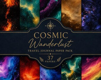 Papel digital Galaxy Sky: Fondos de nebulosas cósmicas (Descarga instantánea)