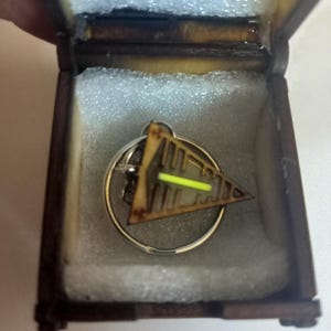 H3 glow keychain yellow