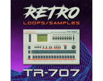 Roland TR-707 Retro Drum Machine Loops Samples - Hip Hop EDM Electro Pop - 24-bit WAV