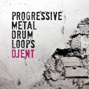 Puede incluir: Una pared blanca con pintura descascarada y las palabras "PROGRESSIVE METAL DRUM LOOPS DJENT" escritas en negro y rosa.