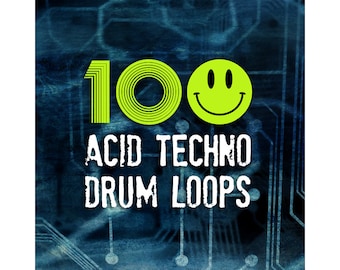 100 Acid Techno Drumloops - 24-Bit WAV - House EDM Beats