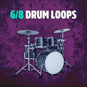 6/8 Time Jazz Rock Afro Drum Loops (24-bit WAV)
