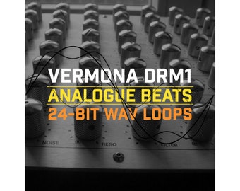 Ritmos analógicos Vermona DRM1, loops de batería, percusión, IDM, electrónica (WAV de 24 bits)