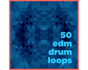 50 EDM Drum Loops Beats Sounds - 24-bit WAV