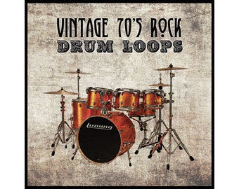 Vintage Classic 70's Rock Drum Loops Sounds (24-bit WAV)