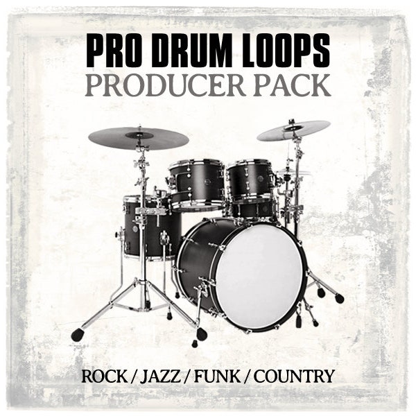 Pro Drum Loops Producer Pack - Rock Jazz Funk Country - 24-bit WAV Beats & Fills