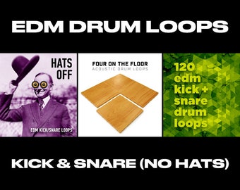 Pętle perkusyjne EDM - Kick & Snare (bez hi-hatów) - 4/4 Beats - 24-bit WAV - House Techno