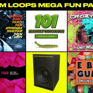 EDM Mega Fun Pack - Drum Bass Synth Loops - 24-bit WAV