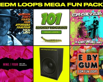 Paquete Mega Fun Pack de EDM - Loops de Drum Bass Synth - WAV de 24 bits