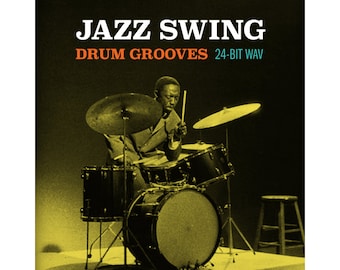 Sonidos de ritmos, bucles y ritmos de batería de jazz swing (WAV de 24 bits)