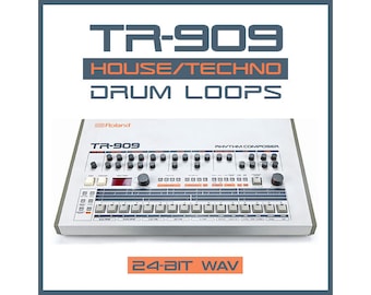 Roland TR-909 House Techno Drum Loops Sounds Samples (24-bit WAV)