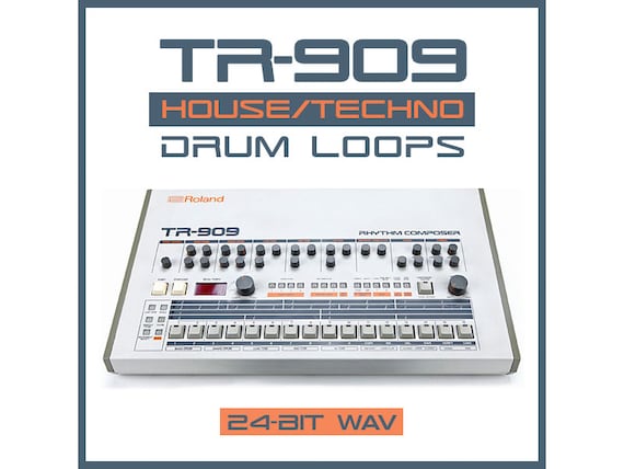 Roland TR-909 House Techno Drum Loops Sounds Samples (24-bit WAV