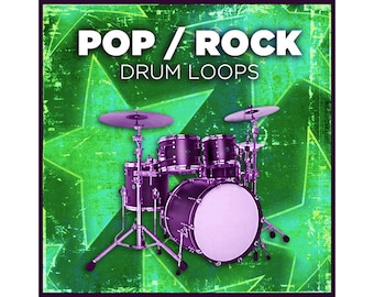 Bucles de batería y ritmos de pop rock (WAV de 24 bits)