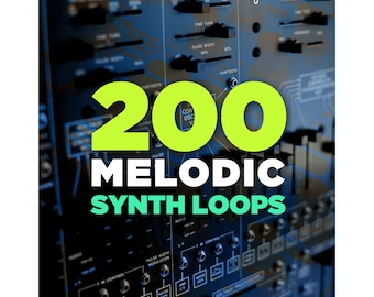 200 Melodic Synth Music Loops - EDM Electronica House Riffs - 24-bit WAV