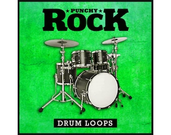 Sonidos de ritmos de batería rock contundentes - WAV de 24 bits