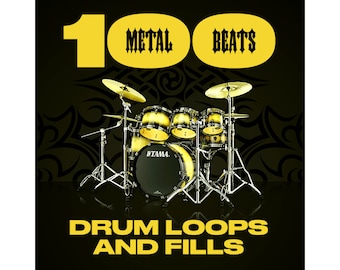 100 ritmos de metal, loops de batería y grooves pesados - WAV/REX2 de 24 bits