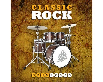 Classic Vintage 70's Rock Drum Loops Beats Sounds - 24-bit WAV