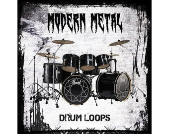 Modern Metal Heavy Rock Drum-Loops Sounds (24-bit WAV)