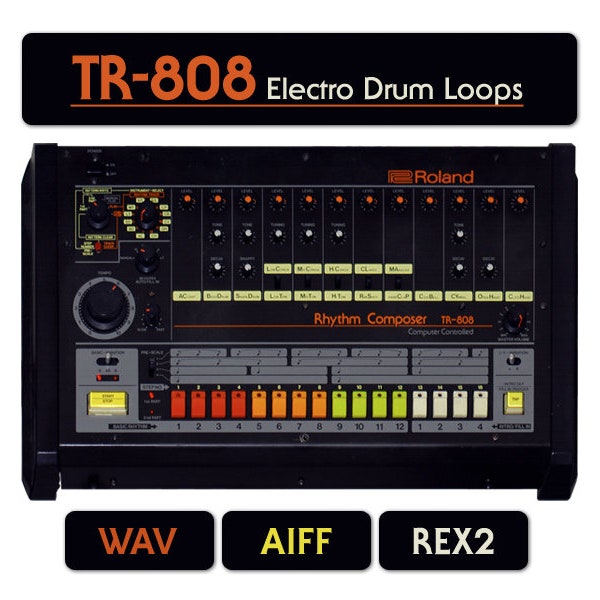 Electro Drum Loops Sounds - Roland TR-808 - WAV AIFF REX2
