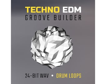 Techno EDM Groove Builder Beats - 24-bit WAV Drum Loops