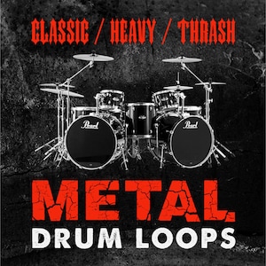Classic Heavy Metal Drum Loops Thrash Rock - 24-Bit WAV
