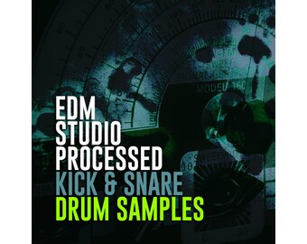 EDM Studio Processed Kick & Snare Drum Samples Loops - High Quality - 24-Bit WAV