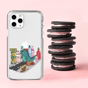 Kaiju Snack Attack | Clear TPU Case Compatible for iPhone