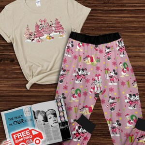 HOT Louis Vuitton Mickey Mouse Pink Custom Pajamas Set • Kybershop