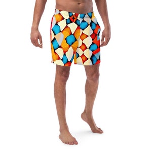 Tico Beach Recycled Swim Trunks, Men's Swim Trunks - Eco Friendly - Recycled Polyester, Luxury Men's Swimwear Famous Beachwear Modern