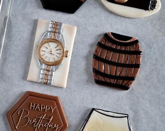 Masculine & Classy Fondant Toppers