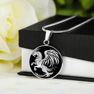 Personalized Griffin Necklace , Engraved   Griffin Jewelry, Personalized Gifts, Engraved Griffin Pendant