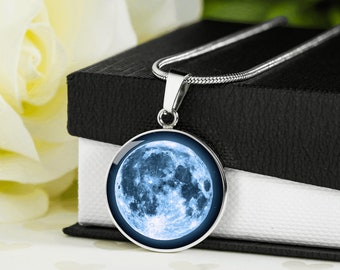 Personalized Moon Necklace , Engraved Moon Jewelry , Celestial Necklace  Personalized Gifts Engraved Necklace