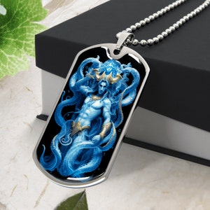 AQUARIUS NECKLACE, Aquarius Jewelry, Zodiac Sign Necklace, Astrology Necklace, Aquarius Pendant, Engraved Dog Tag, Personalized Necklace